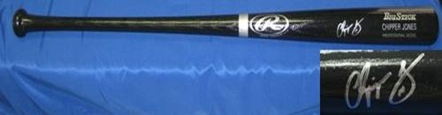 Chipper Jones Atlanta Braves MLB Hand Signed Name Model Black Bat
