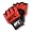 Black/scarlet