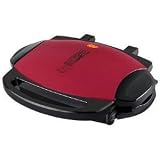 George Foreman 72 Square Inch White Grill W Black Accents and Removable Grill Plates by 