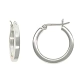 Sterling Silver Click-Top Hoop Earrings, 22mm