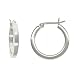 Sterling Silver Click-Top Hoop Earrings, 22mm