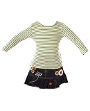 : Mimi & Maggie 2pc Green Pencil Stripe Top and Denim Skirt Set