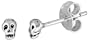 Tiny Sterling Silver Skull Stud Earrings