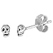 Tiny Sterling Silver Skull Stud Earrings