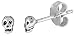 Small Sterling Silver Skull Stud Earrings