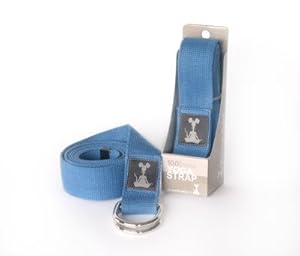 YogaRat Yoga Strap, Blue, 1.5 x 72-Inch