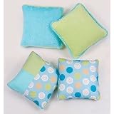 Picci Pillow 1 PC With Dots In Hippy Balls- Blue Lime and Brown by Picci