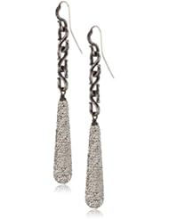 Deanna Hamro Atelier "S Link" Crystal Silver Shade Long Drop Earrings