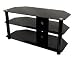 Black Glass LCD Plasma TV Stand 28