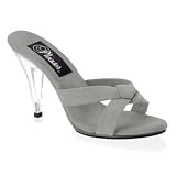Pleaser - Caress-401-4, 4" Stiletto Heel Knotted Slide - Size 10
