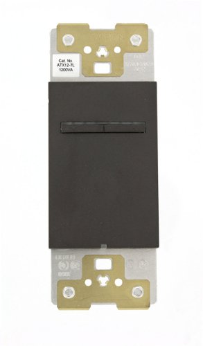  Leviton ATX12-7LC, Acenti 1200VA-277VAC Fluorescent Dimmer with LED Locator and Brightness Display for Mark 10 Powerline Ballasts, Single-Pole, 3-Way Or More Applications, Cocoa 