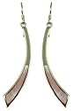 Silver Ladies Mother of Pearl Long Drops with Hook Wire