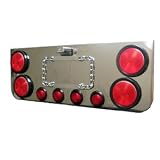 Chrome Truck Trailer Rear Light Panel Round Lights Mack by Global Parts