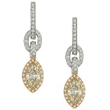 Champagne Marquise Diamond Earrings w/Diamonds 3.33ct