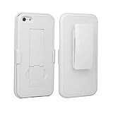 FOR Apple I Phone 5 Shell Holster Combo Case with Kickstand Non-retail Packaging (Verizon,at&t,sprint) for Iphone 5 White .