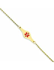 14K Gold Medical Jewelry Bracelet 7 Inches