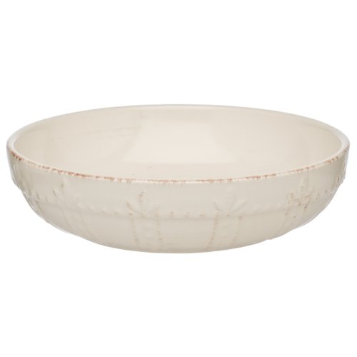 Signature Housewares Sorrento 8-Inch Stoneware Pasta Bowl, Ivory