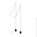 STUDIO 925: *BLACK DIAMOND CZ BRIOLETTE THREADER EARRINGS*