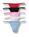 American Apparel 4313 5 Piece Set Baby-Rib Thong Panty