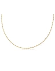 14K Solid 3 Tri Color Gold Valentino Chain / Necklace 2.5mm Wide 18" inch Long