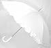 White Ruffle Parasol Umbrella; Can be used in the Rain or Sun (Great Gift for Women & Girls)
