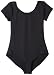 Capezio Girls 7-16 Short Sleeve Leotard,Black,M (8-10)
