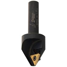 Dorian Tool CS60 60 Degree Indexable Countersink Cutter, 2-1/2" Overall Length, 1/2" Cutter Diameter, 1/2" Shank Diameter, 33/64" Face Width