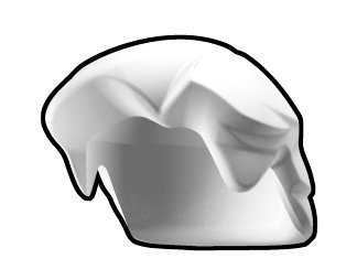 Buy White Mullet Hairpiece - LEGO Compatible Minifigure Piece Best Price.