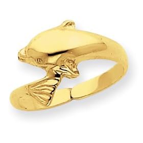 14k Dolphin Toe Ring by 