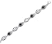 Solid Sterling Silver Onyx & Moonstone Bracelet