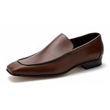 Yves Saint Laurent - Yves Saint Laurent leather sole brown calf moccasin with a stacked heel