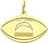 14K Gold NFL San Diego Chargers Logo Football Charm