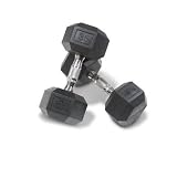 Hampton Fitness 17.5 lb Dura-Bell with Ergonomic Chrome Handle - Pair