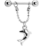 Stainless Steel Dolphin Nipple Ring