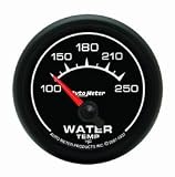 ES™ Electric Water Temperature Gauge 2 1/16 in. 100 - 250 Deg. F Incl. 1/8 in. NPT Sender 3/8/0.5 in. NPT Fittings Short Sweep