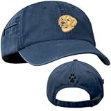 Golden Retriever Blue Baseball Cap with Profile