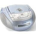 Lenco SCR-94 Tragbares CD-Radio mit Cassettenspieler (LCD-Display, 2 Watt) blau