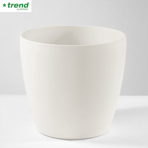 LECHUZA（レチューザ）　TREND（トレンド）　ラウンド・ジョーカー21　直径21cm　底面灌水セット付きプランター　ホワイト LE-7021J-W