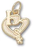 Chicago White Sox Solid 10K Gold ''I Heart SOX'' 1/2'' Pendant