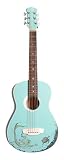 Luna Aurora Mermaid Mini Acoustic Guitar, Aqua - B000MXYR72