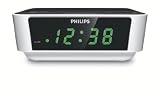 Philips AJ 3112 Radiowecker (UKW-/MW-Tuner, Digital-Uhr, Alarm-Funktion, Mono-Soundsystem) weiss