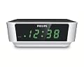 Philips AJ 3112 Radiowecker (UKW-/MW-Tuner, Digital-Uhr, Alarm-Funktion, Mono-Soundsystem) weiss