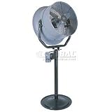 Triangle Engineering 24 Oscillating Pedestal Fan With Poly Housing 245535 1/2 Hp 5600 Cfm