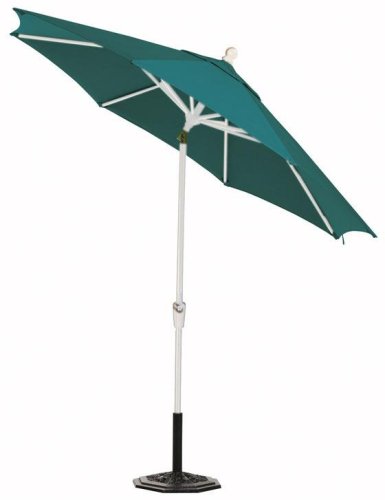 Buy 11' Auto-tilt Umbrella White Teal Sunbrella online at Discounted New and Used prices. Delivered to your door with Off-The-Bookshelf.
