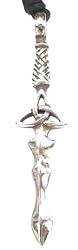 Celtic Trinity Sword Pewter Pendant Necklace