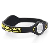 Power Balance Performance Technology Silicone Wristband Size: Medium Black/Yellow Letters