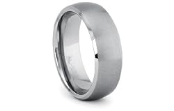 Tungsten Carbide Ring Satin High Polish 8mm
