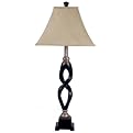 Resin Twist Table Lamp - Black/ Gold/ Silver (33")