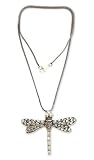 Sterling silver pendant necklace, 'Lucky Dragonfly'
