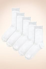 5 Pairs of Cotton Rich Textured Butterfly Socks